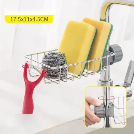 Stainless Steel Faucet Rack – Kitchen Sink Organizer Holder"
