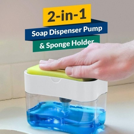 2-in-1 Sponge Rack & Soap Dispense